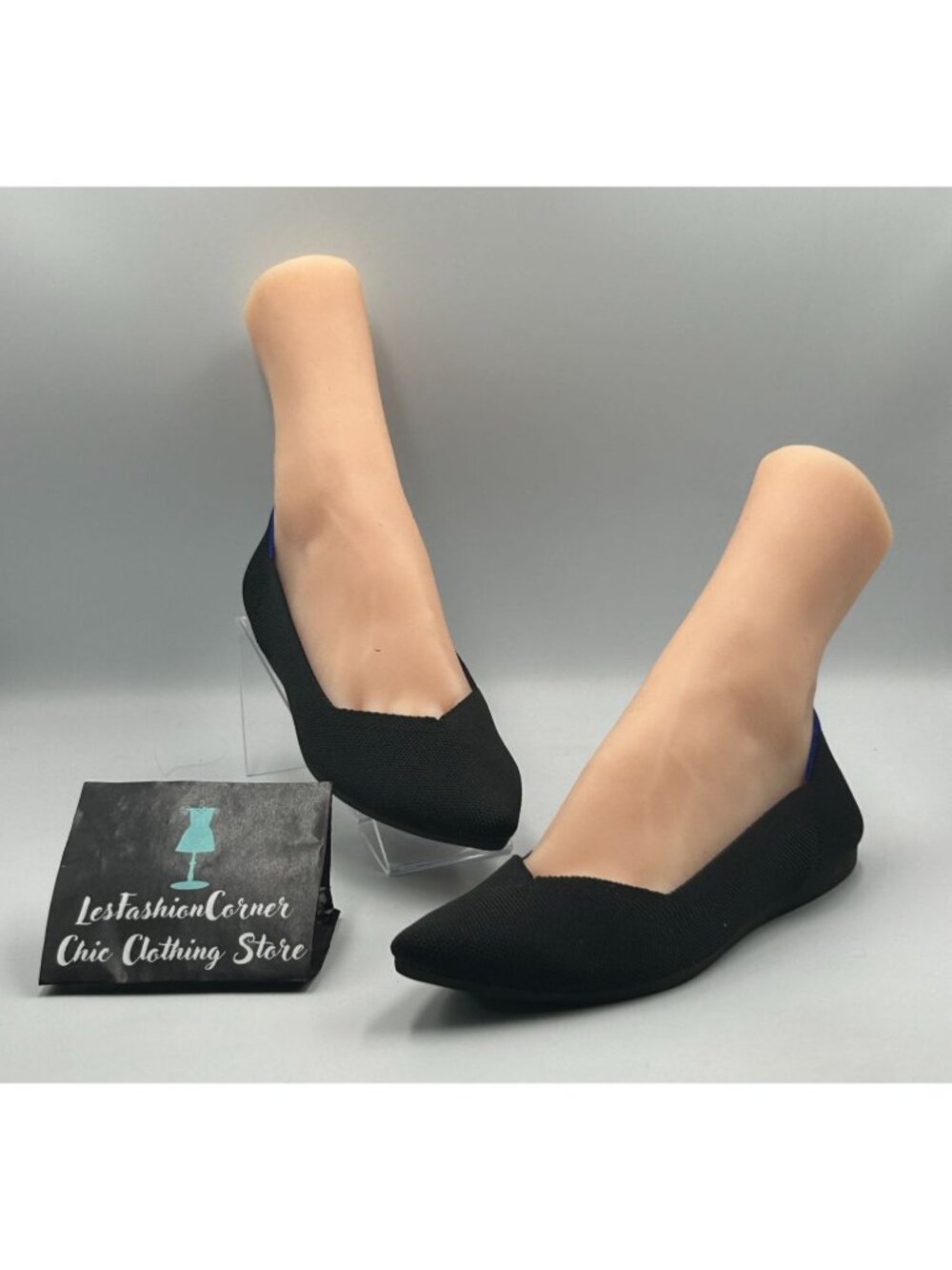 Rothy's Women's Black The Pointed Toe Knit Ballet Flats Size 11 3332 - Picture 11 of 16
